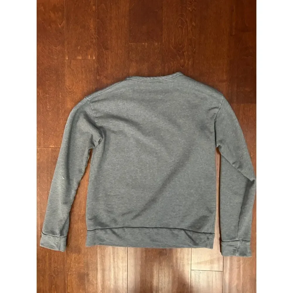 N°21 Women’s Gray Logo Crewneck with Velvet Patch Letters, Size Medium (It42)